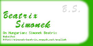 beatrix simonek business card